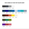 tank top color chart - Pantera Band Store