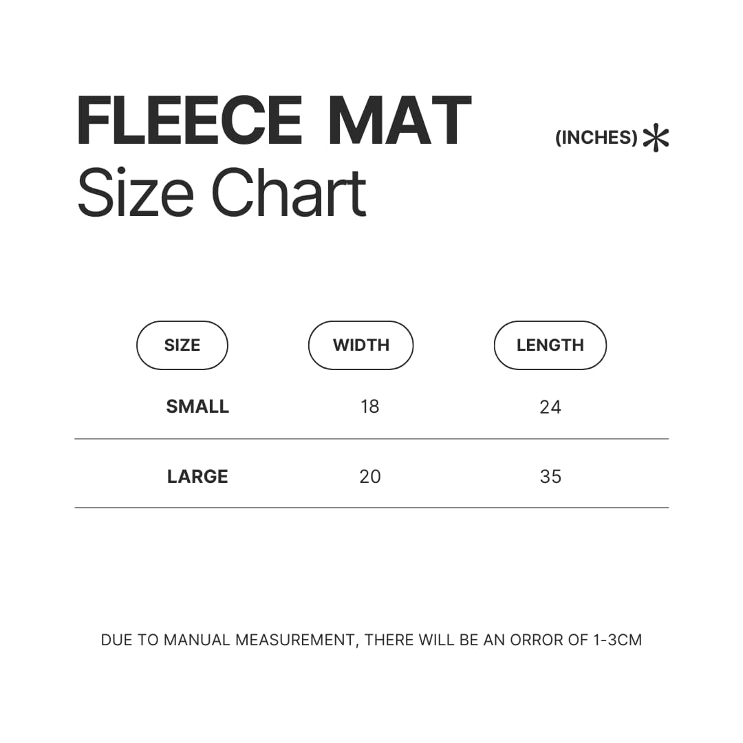 Fleece Mat Size Chart - Pantera Band Store